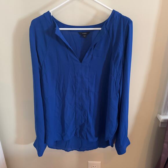 Guess Royal Blue Blouse with Cutouts Size Large - Picture 1 of 7